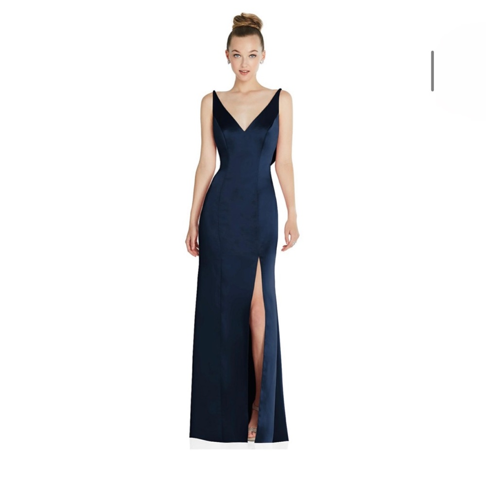 Bella Bridesmaids Dessy Group / Midnight Navy / Lux Charmeuse Dress